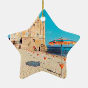 ldp TORRE MOZZA - Golfo di Follonica - beach - Ceramic Tree Decoration