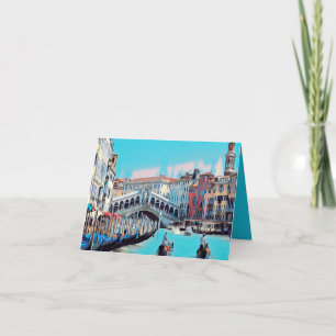 ldp VENICE - gondolas - rialto - Card