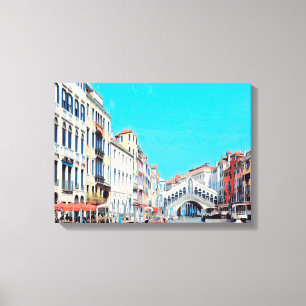ldp VENICE - Grand Canal - Rialto beach - Canvas Print