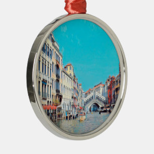 ldp VENICE - Grand Canal - Rialto beach - Metal Tree Decoration