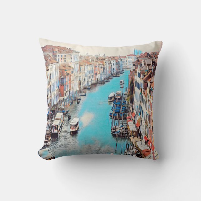 ldp VENICE - View of the Grand Canal from Rialto Cushion (Front)