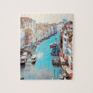 ldp VENICE - View of the Grand Canal from Rialto Jigsaw Puzzle