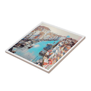 ldp VENICE - View of the Grand Canal from Rialto Tile