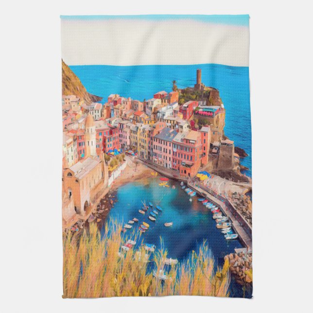 ldp VERNAZZA - Cinque Terre - Tea Towel (Vertical)