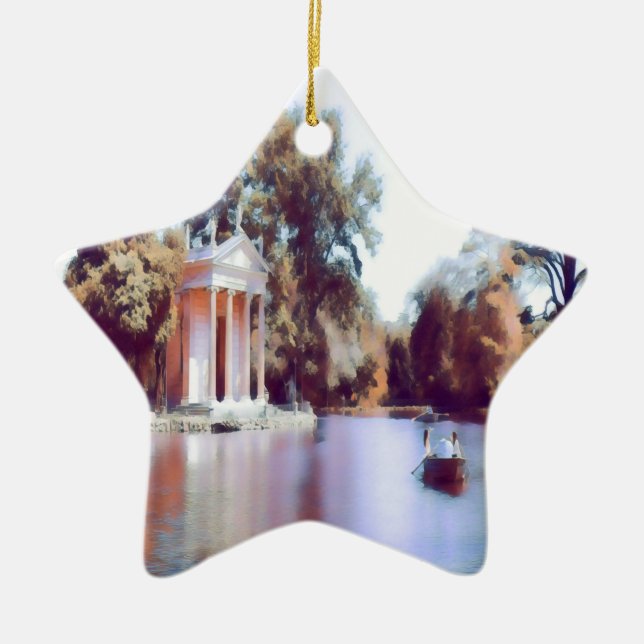 ldp VILLA BORGHESE GARDENS - Rome - Ceramic Tree Decoration (Front)