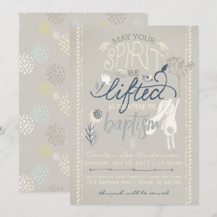 LDS BAPTISM INVITATION   Boy Bunny Collection