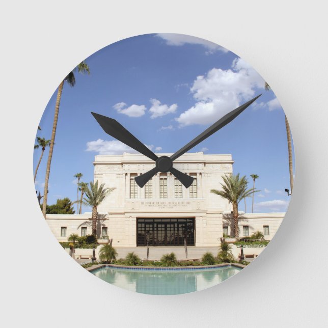 lds mesa arizona temple mormon picture round clock (Front)