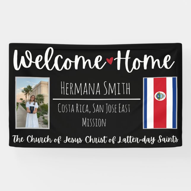 LDS Missionary Homecoming Welcome Home Custom Sign (Horizontal)