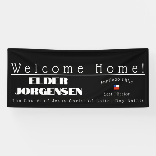 LDS Missionary Welcome Home Custom Banner Poster (Horizontal)