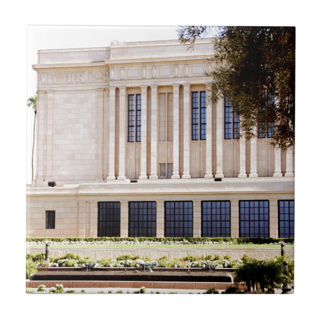 lds mormon mesa arizona temple picture tile (Front)