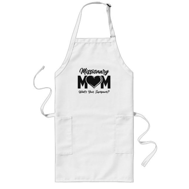 LDS Mormon Missionary Mum Long Apron (Front)