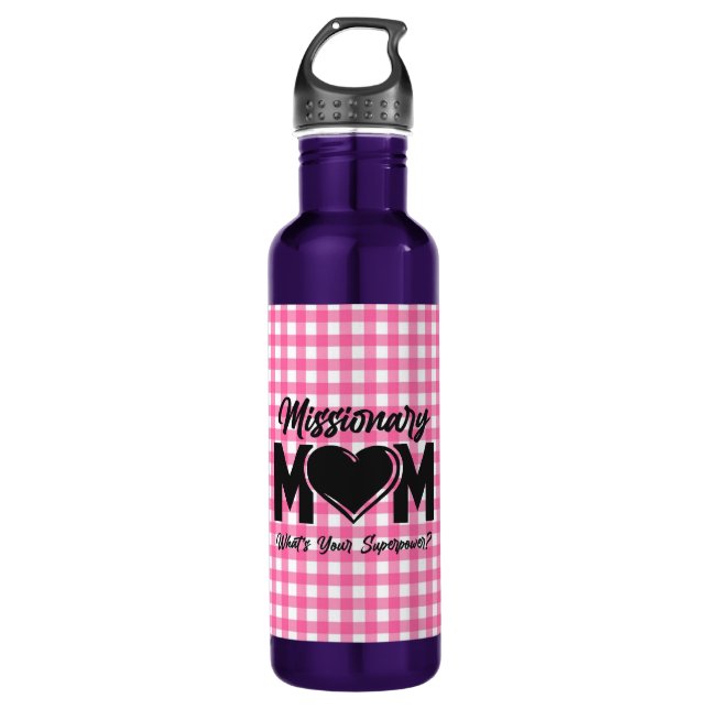 LDS Mormon Missionary Mum Water Bottle (Front)