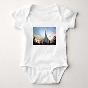 LDS mormon Oquirrh Mountain Utah temple Baby Bodysuit
