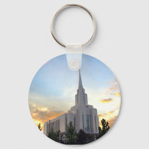 LDS mormon Oquirrh Mountain Utah temple Key Ring