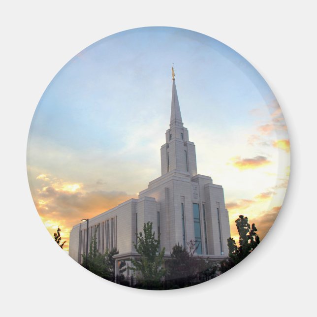 LDS mormon Oquirrh Mountain Utah temple Magnet (Front)