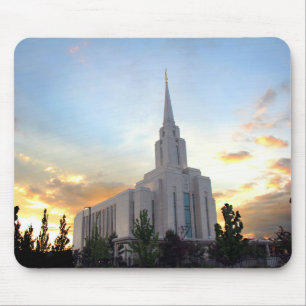 LDS mormon Oquirrh Mountain Utah temple Mouse Mat