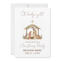 LDS Nativity Christmas Party Invitation