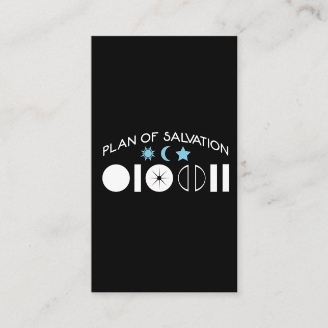 LDS Plan of Salvation Mormon Missionary Gift Business Card (Front)