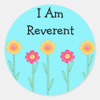 LDS Primary Stickers - I Am Reverent