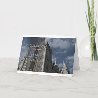 LDS Quotes "Spiritually Minded is Life Eternal" Card