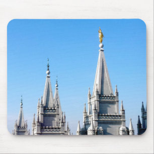 lds salt lake city temple angel moroni mouse mat