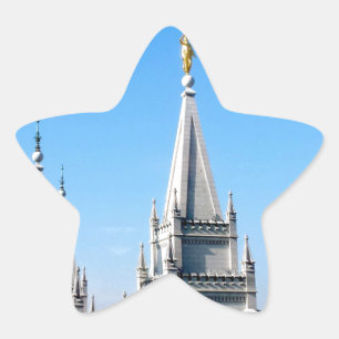 lds salt lake city temple angel moroni star sticker