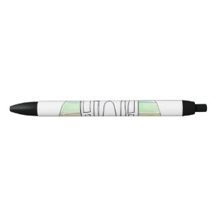 LDS Salt Lake City Temple rainbow sunset mormon  Black Ink Pen