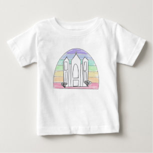 LDS Salt Lake City Temple rainbow sunset mormon  F Baby T-Shirt