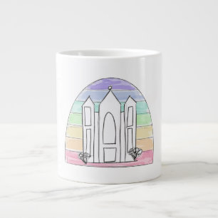 LDS Salt Lake City Temple rainbow sunset mormon  Large Coffee Mug