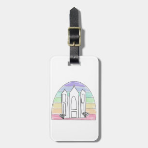 LDS Salt Lake City Temple rainbow sunset mormon Luggage Tag
