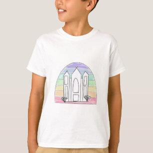 LDS Salt Lake City Temple rainbow sunset mormon   T-Shirt
