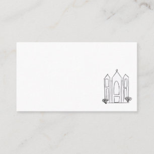LDS Salt Lake City Temple simple modern mormon Business Card