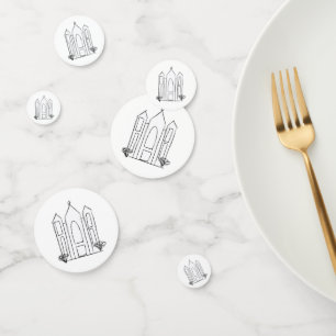 LDS Salt Lake City Temple simple modern mormon Confetti