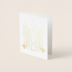 LDS Salt Lake City Temple simple modern mormon Foil Card