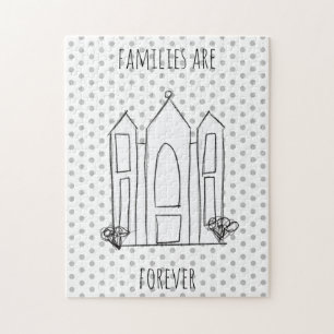 LDS Salt Lake City Temple simple modern mormon  Jigsaw Puzzle
