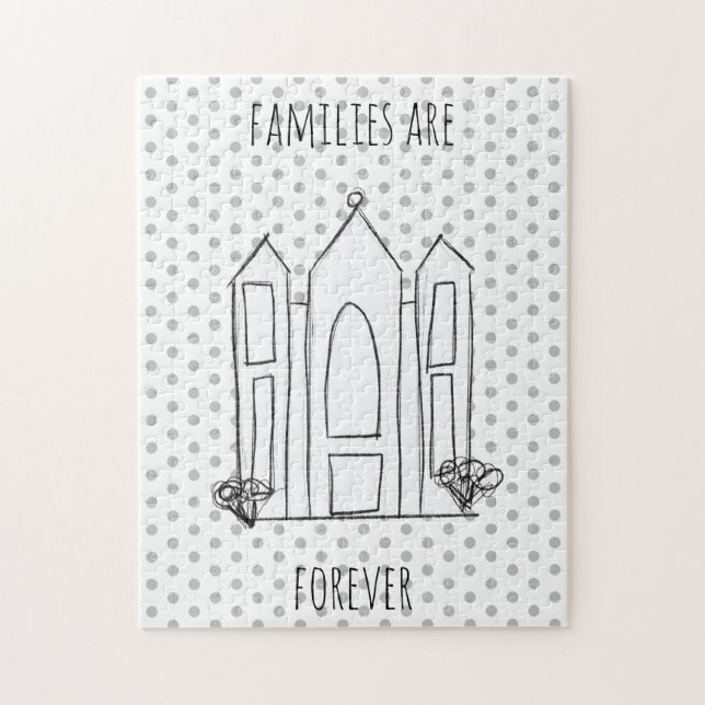 LDS Salt Lake City Temple simple modern mormon  Jigsaw Puzzle (Vertical)