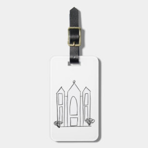 LDS Salt Lake City Temple simple modern mormon Luggage Tag