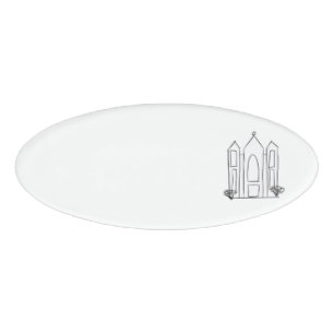 LDS Salt Lake City Temple simple modern mormon Name Tag