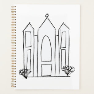 LDS Salt Lake City Temple simple modern mormon Planner