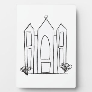 LDS Salt Lake City Temple simple modern mormon Plaque