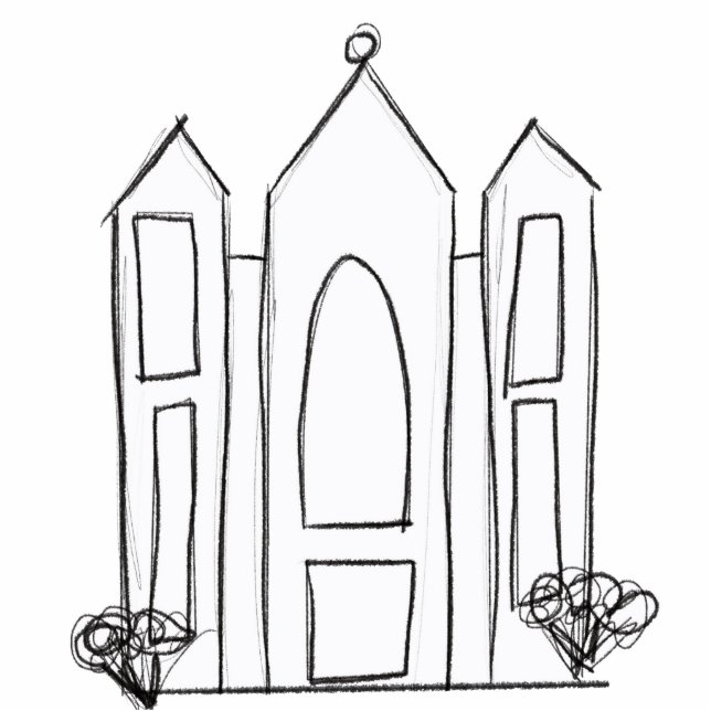 LDS Salt Lake City Temple simple modern mormon   Standing Photo Sculpture (Front)