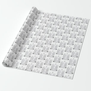 LDS Salt Lake City Temple simple modern mormon  Wrapping Paper