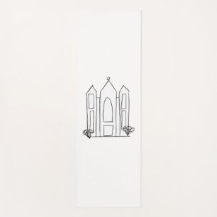LDS Salt Lake City Temple simple modern mormon Yoga Mat