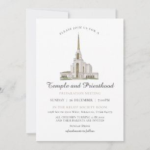 LDS Syracuse Temple Priesthood Preparation Meeting Invitation