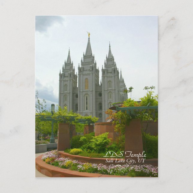 LDS Temple, Salt Lake City, Utah Postcard (Front)