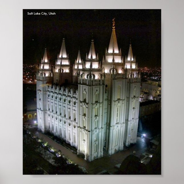 LDS Temple, Salt Lake City, Utah Poster (Front)
