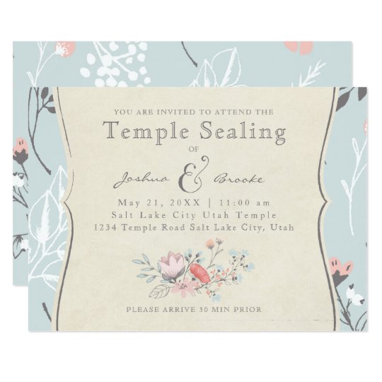 LDS TEMPLE SEALING CARD | Vintage Bicycle Love