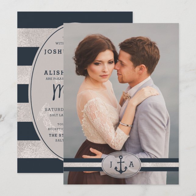 LDS TEMPLE WEDDING INVITATION | Photo Anchor (Front/Back)