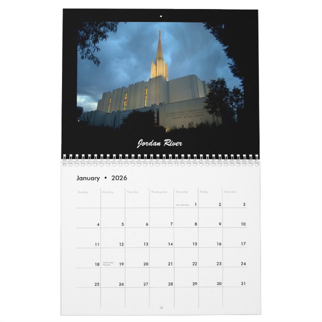 LDS Temples 2017 Calendar (Jan 2026)