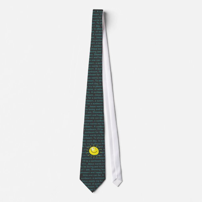 LDS Tie, Jesus wants me for a Sunbeam, song, sun Tie (Front)